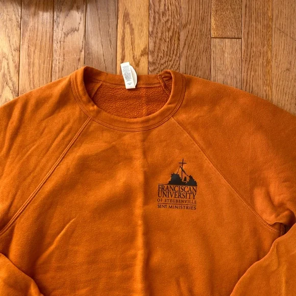Burnt umber orange Franciscan university Steubenville crewneck - Picture 2 of 8